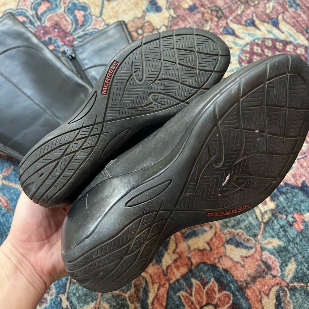 Merrell Black Knee-High leather waterproof winter/rain Boots, size 5 - Picture 4 of 5